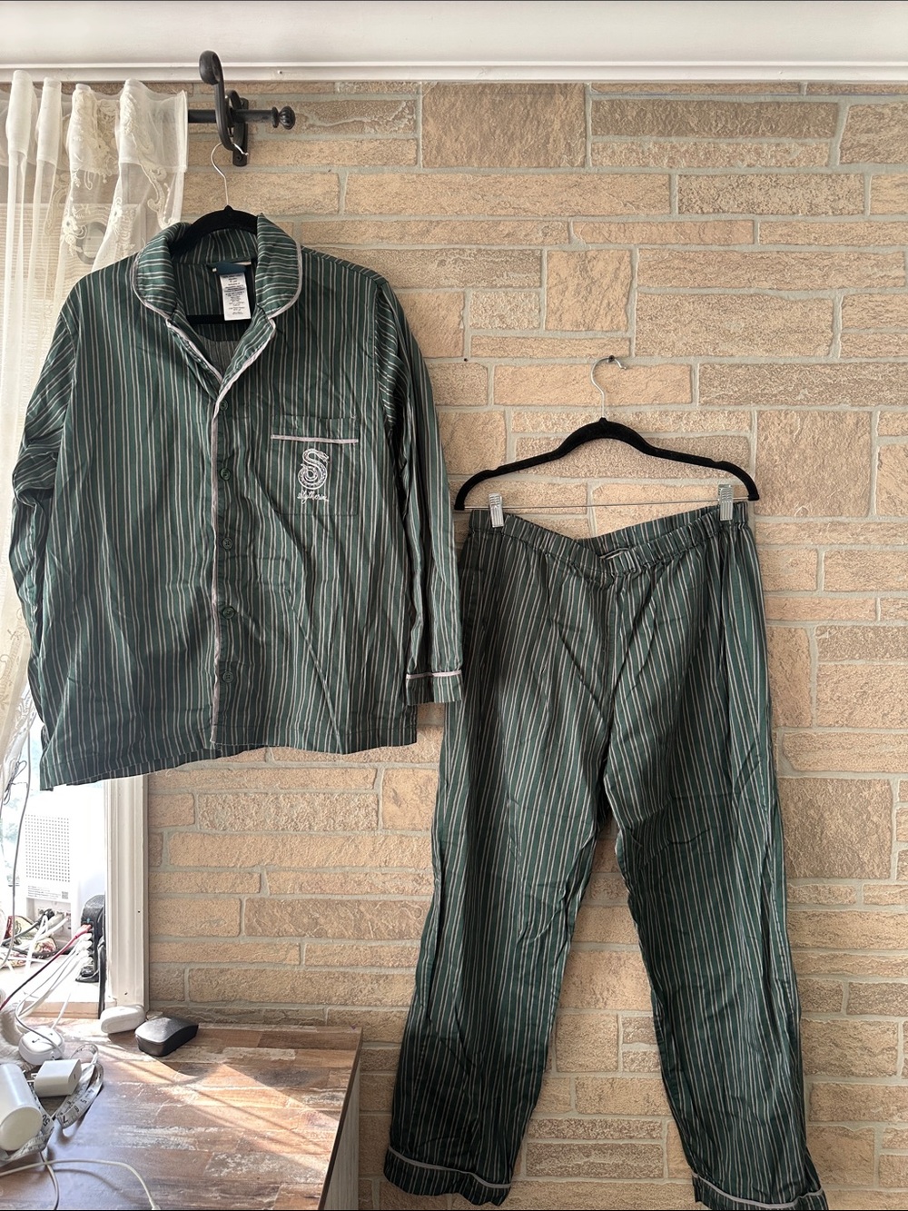Pottery Barn Teen Harry Potter pajama set Slytherin size Large